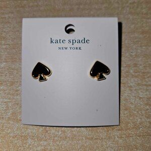 NIP Kate Spade - Everyday Spade stud earrings in black